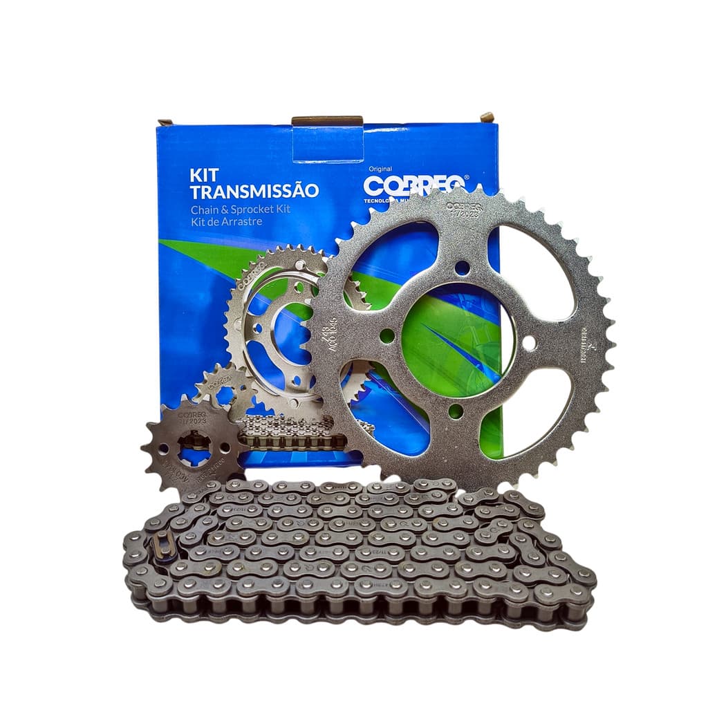 KIT RELAÇÃO COBREQ COMPATIVEL COM YAMAHA YBR125 00 A 08 / FACTOR 125 09 A 16