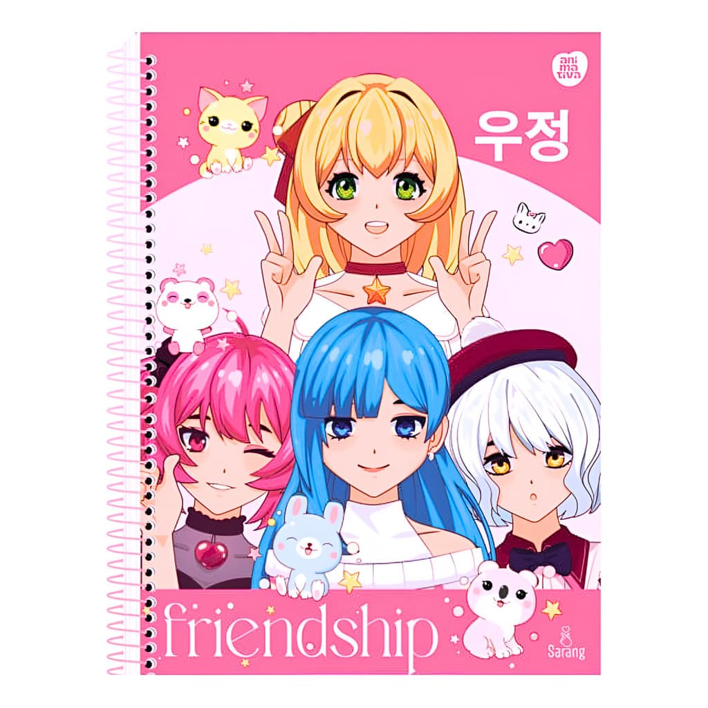 Caderno Universitário Anime Sarang 10 Mat 160 Fls Adesivos Modelo 3