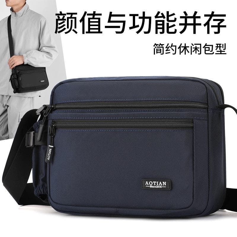 Homens pai Multi-compartimento bolsa de ombro mensageiro bolsa multifuncional ao ar livre All-Match garrafa de água copo