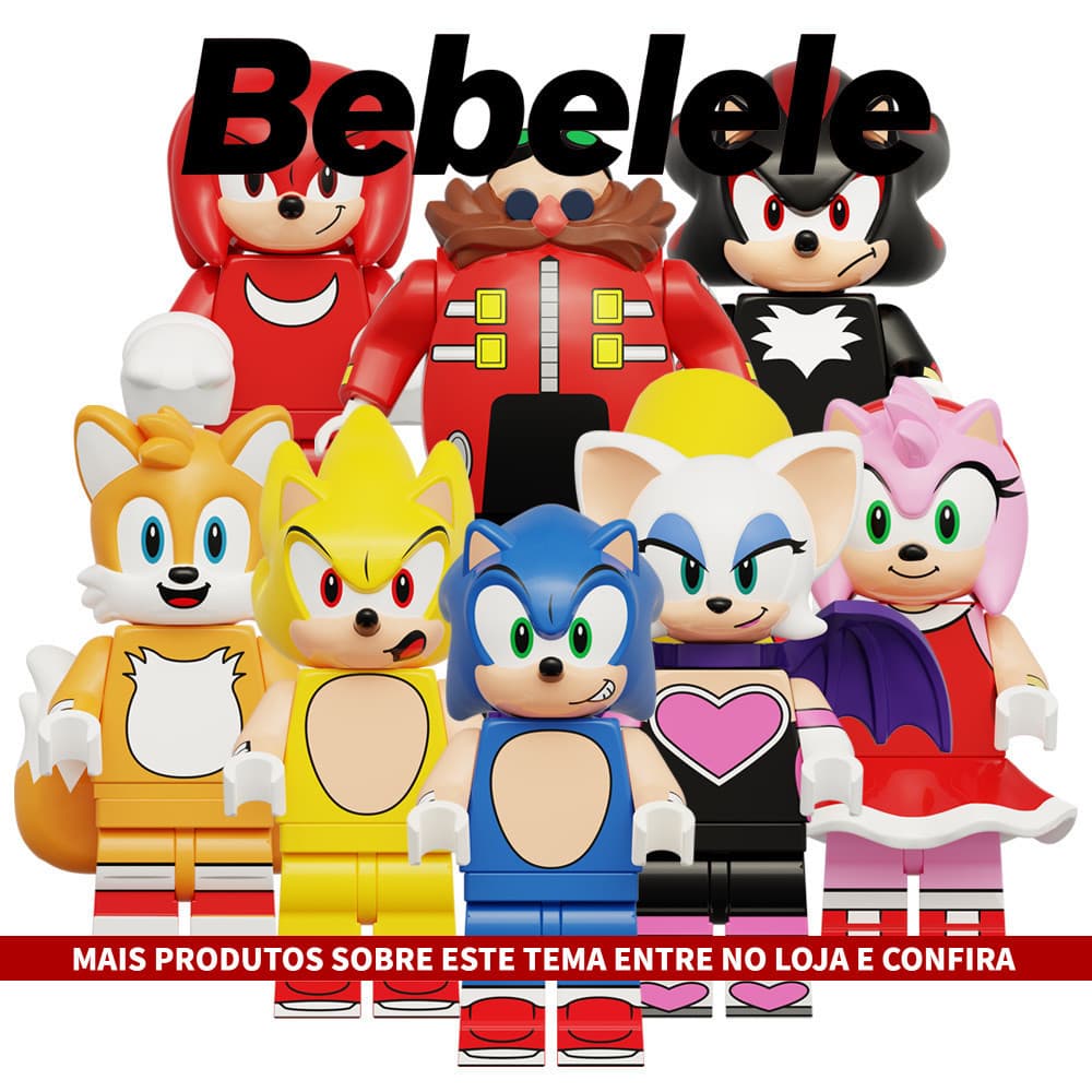 Novo Anime Dr . Eggman Amy Rose Rouge O Morcego Nakkurusu Teirusu Prata Blocos De Construção Figura Brinquedos#321