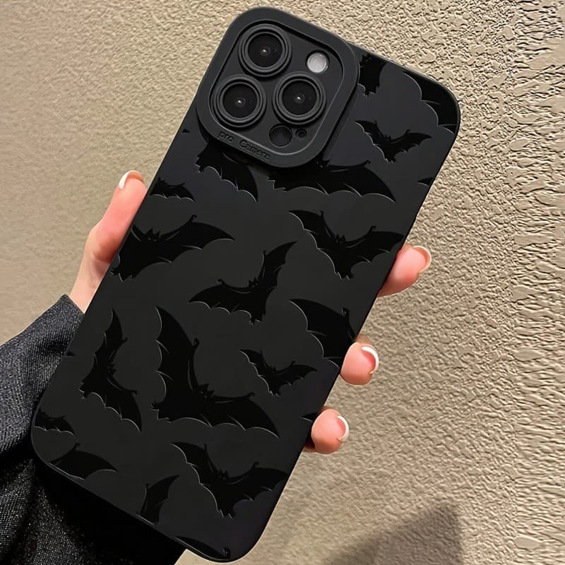 Legal Pequeno Morcego Capinha Capa Para IPhone 7 8 X Xs XR 11 12 13 14 15 16 17 Ar Plus Pro Max Caso Silicone Normal Mac
