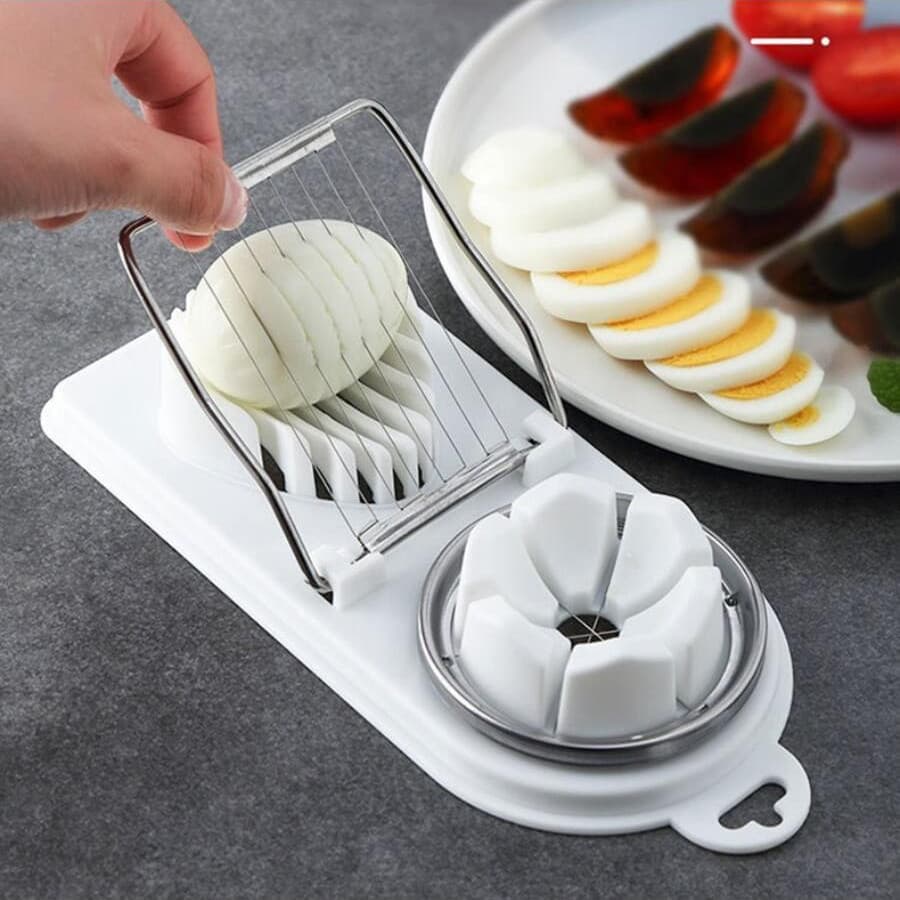 Cortador Fatiador De Ovos Cozido em Aço Inoxidável Corte Manual De Fio Morango Cogumelo Fruta Macia Gadgets De Cozinha
