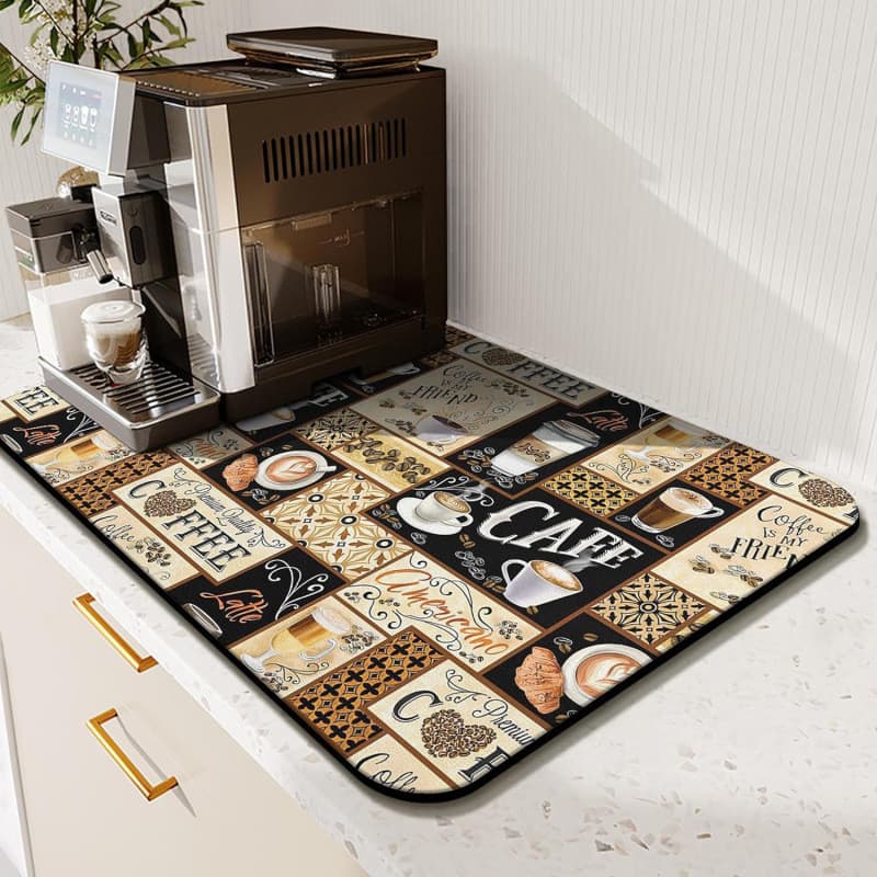 Novo estilo almofada de drenagem de café estilo Retro americano máquina de café absorver água de secagem rápida novo est