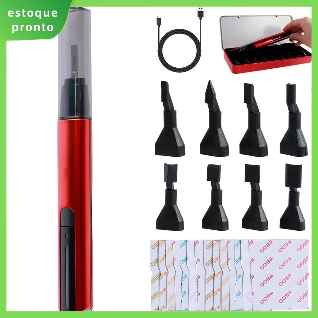 Mini Lixadeira Alternativa Portátil Caneta De Lixa Elétrica Recarregável USB Com Proteção Contra Sobrecarga SHOPSKC8009