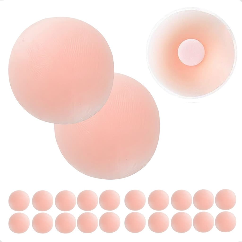 Kits até 10 Pares Adesivo de Mamas Nude Tapa Seio Bico Peito Mamilo De Silicone Roupa  Não Marca