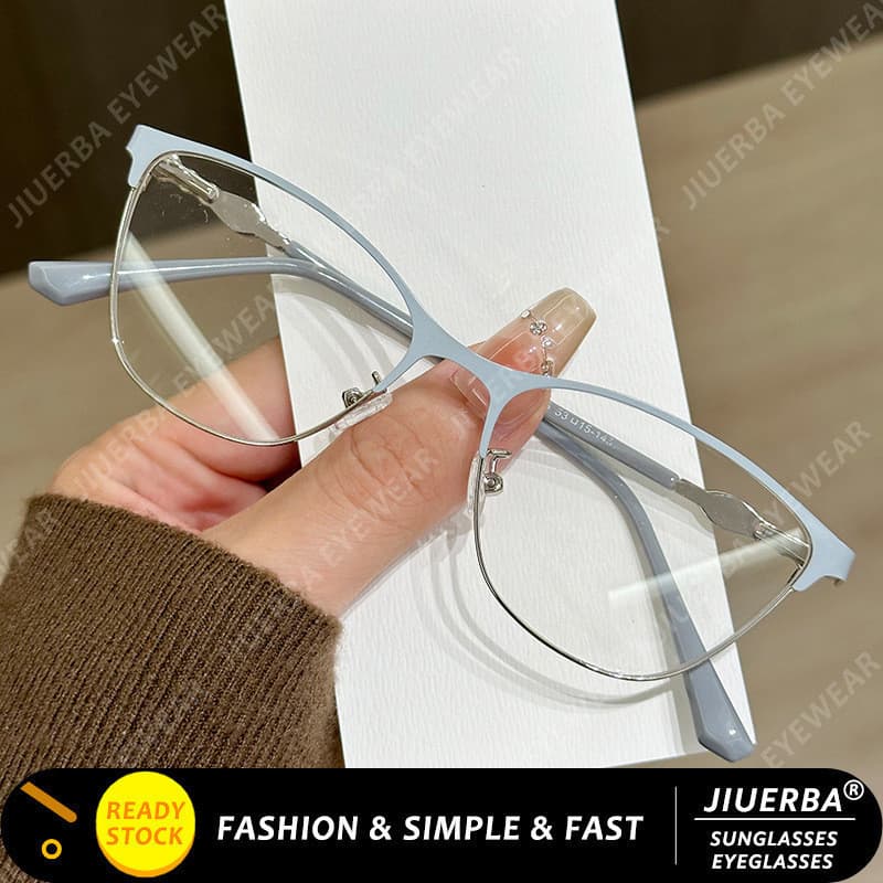 Óculos de Moda Femininos Olho de Gato com Hastes de Pérola Novo Design P8EB
