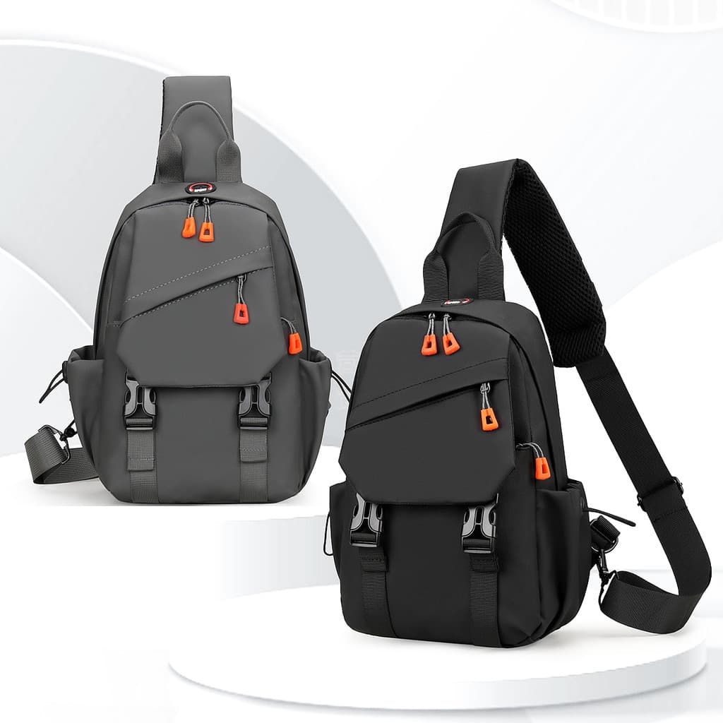 Mochila Esportiva De Peito Multicamadas De Grande Capacidade Impermeável Para Homens,Bolsa Transversal Estilosa