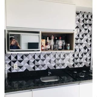Papel de Parede Adesivo Autocolante Lavavel Geométrico Cozinha Banheiro Sala  1,00 x 0,50 GEOMÉTRICO