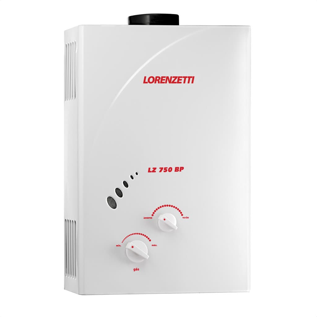 Aquecedor de agua a gás elétrico Lorenzetti lz750 7,5 litros Branco