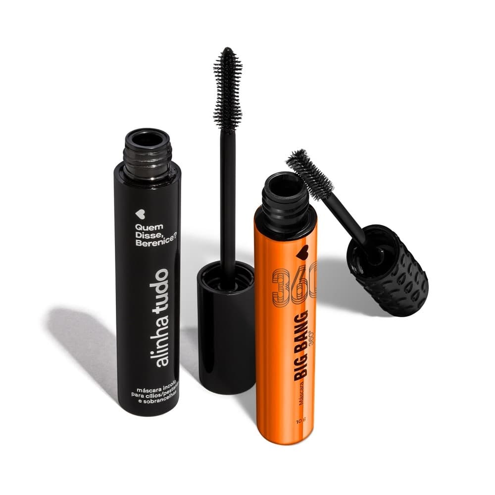 Combo Máscara para Cílios e Sobrancelhas Incolor 12g + Máscara De Cílios Preta 10g