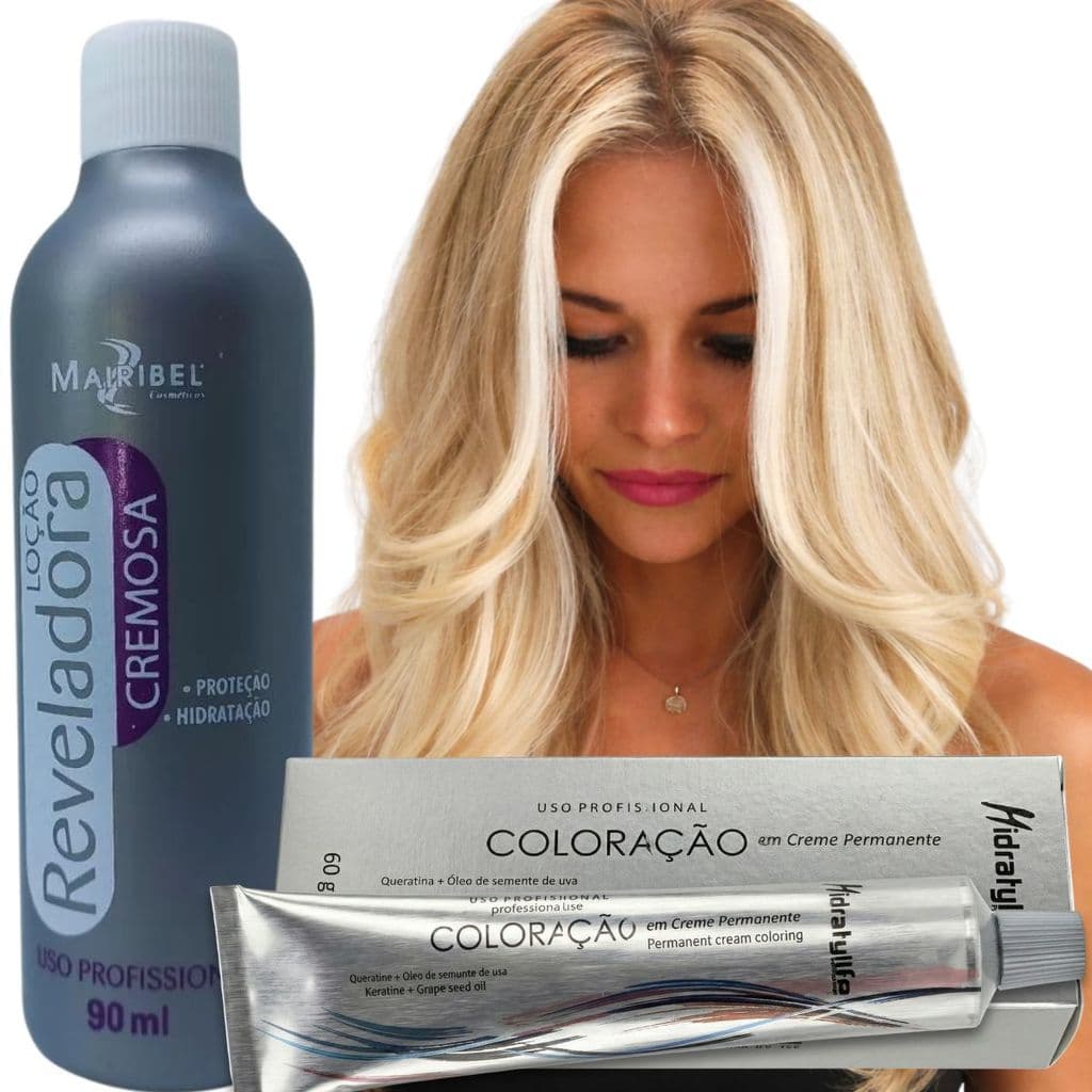Tinta de Cabelo Loiro Pérola Claríssimo 10.89 com Ox 30V Cor Duradoura e Brilho Intenso