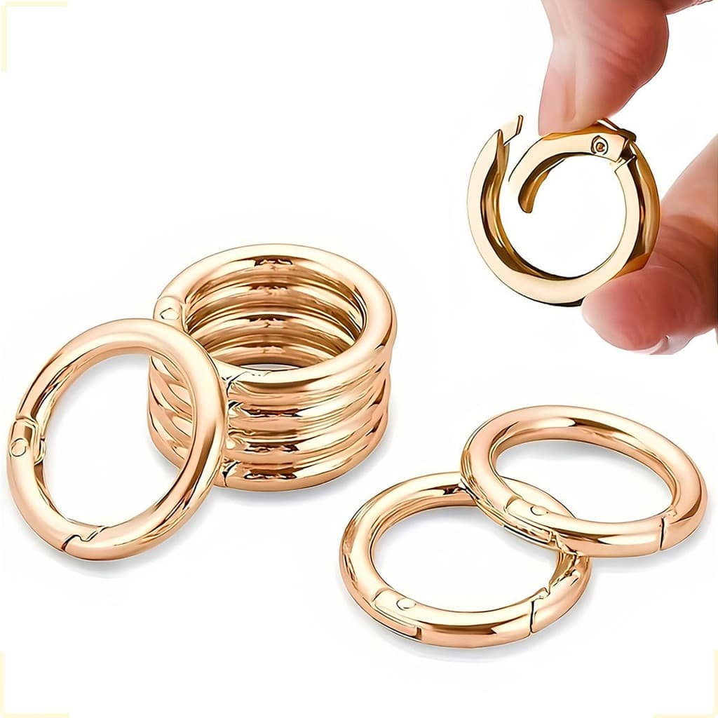 Argola Articulada Mosquetão Premium 25mm Para Bolsas Croche Acessórios Chaveiros Para Bolsas Artesanatos 2,5cm Cores