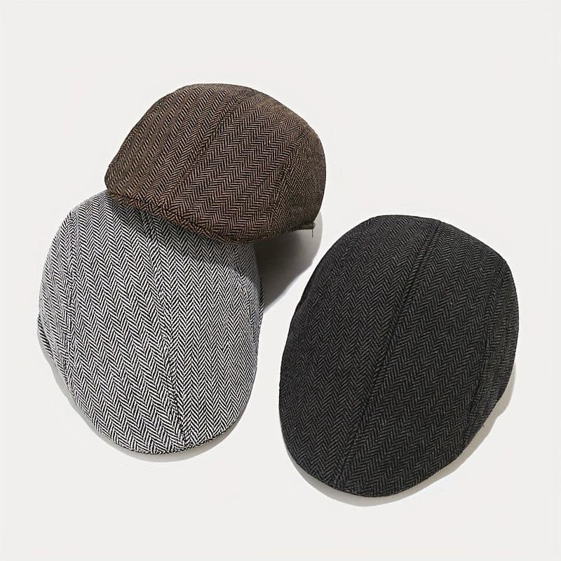 Boina Masculina Italiana Estilo Clássico Lã Outono Inverno Shelby Peaky