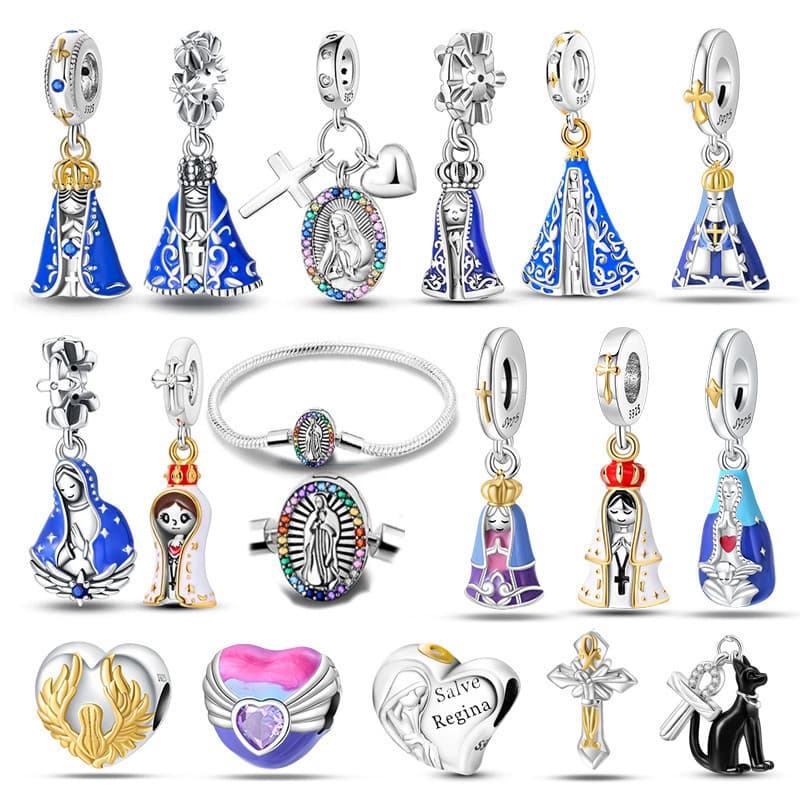 Pingente Original charme S925 prata esterlina pingente contas adequadas para pulseira Original 3MM fazendo jóias DIY