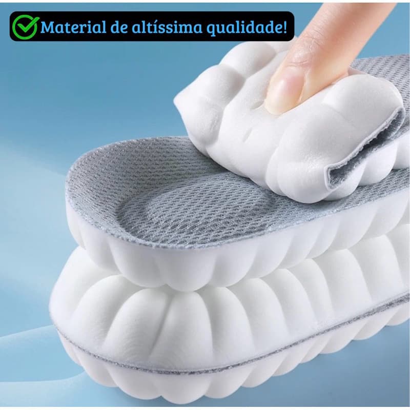 Palmilha 4D De Látex De Alta Elasticidade Confortável Respirável Almofada