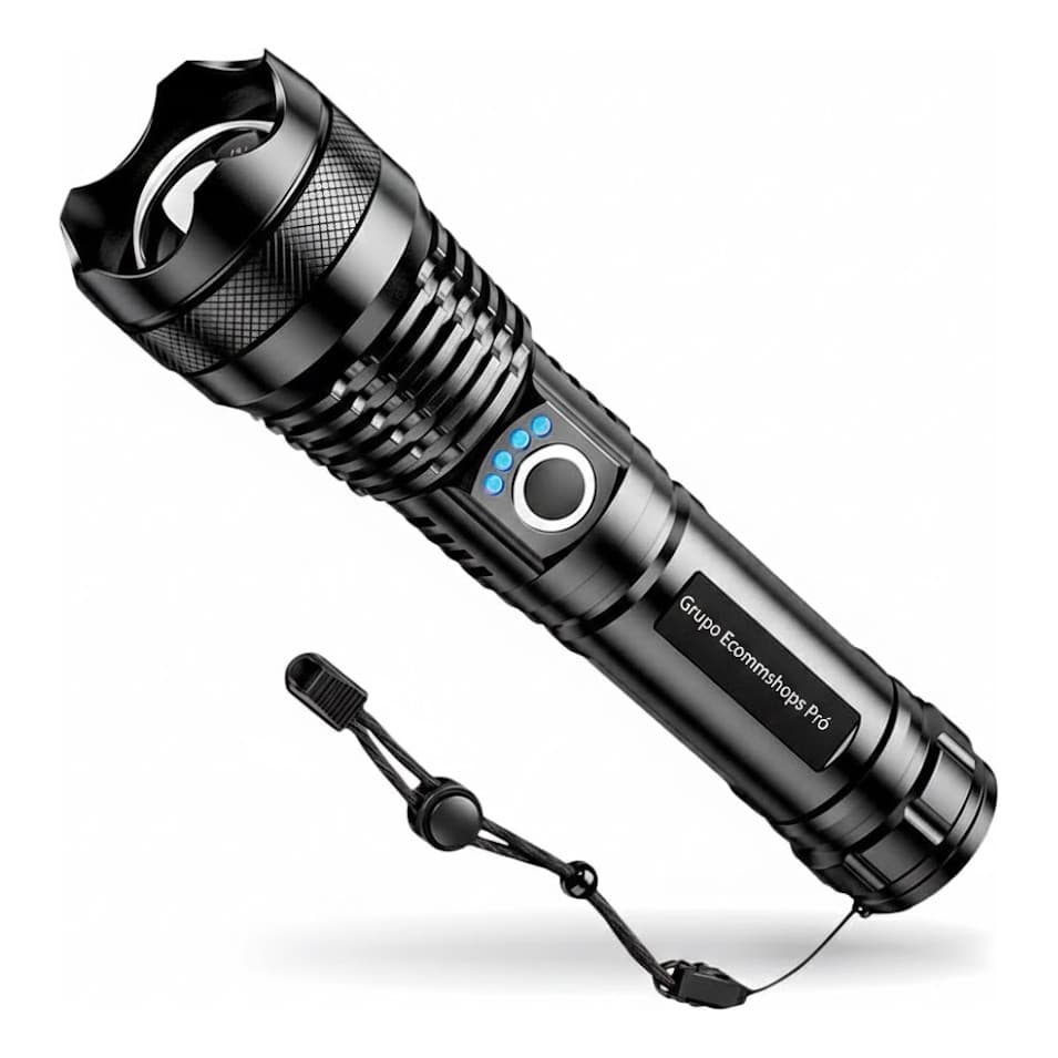 Lanterna Tática T9 Led Usb Recarregável Alto Brilho Potente Mais Forte Do Mundo Zoom