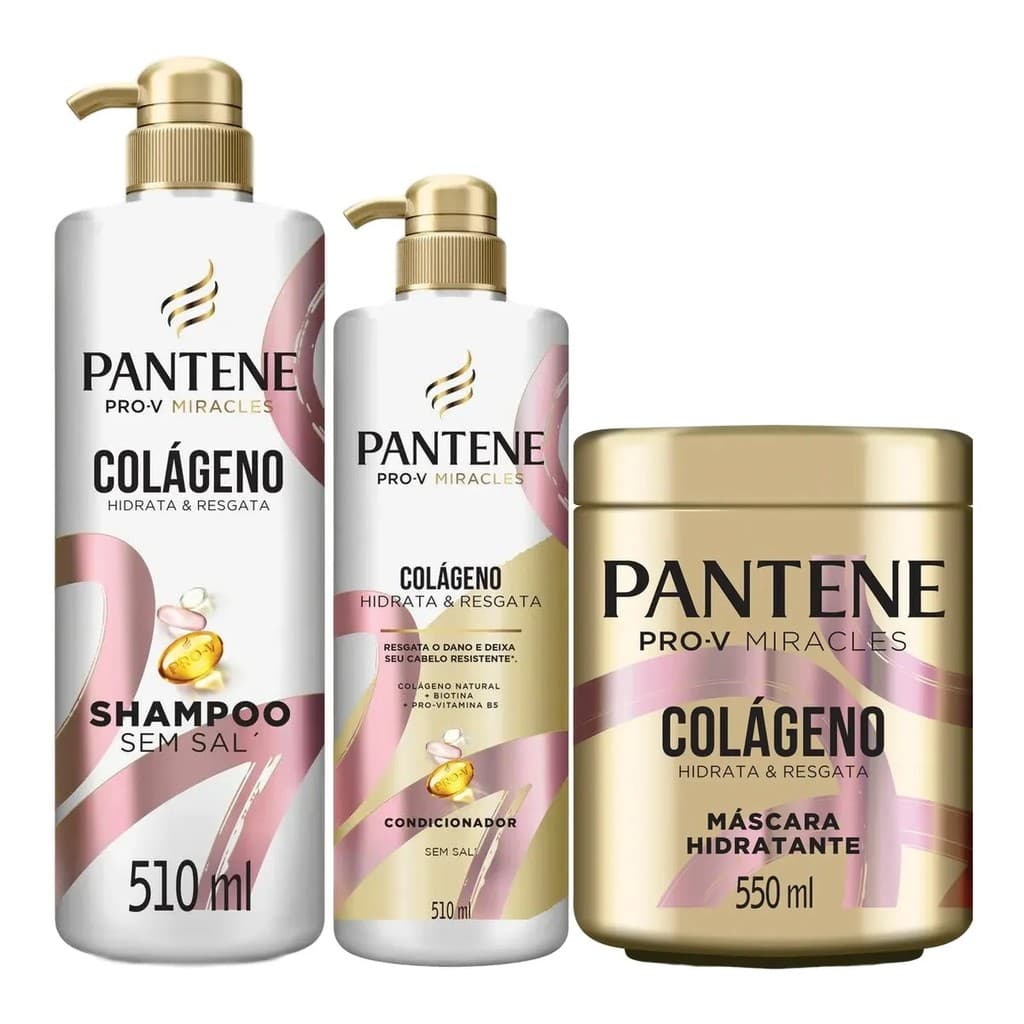 KIT PANTENE SHAMPOO 510ML + COND 510ML + MÁSCARA 550ML