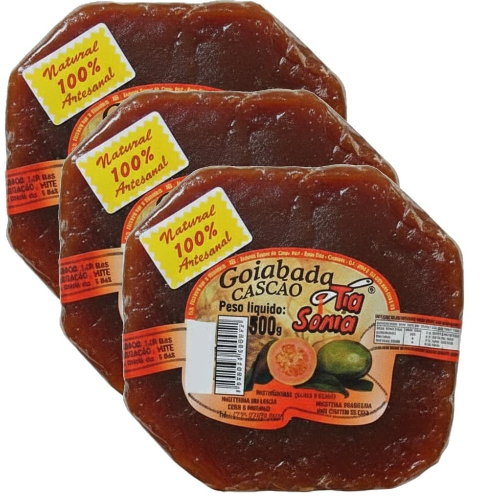 Kit c/ 3und Goiabada Cascão Artesanal TIA SONIA 500g Premium