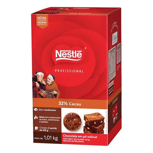 Chocolate Em Pó Solúvel 50% /32% Cacau Nestlé Profissional 1.01kg