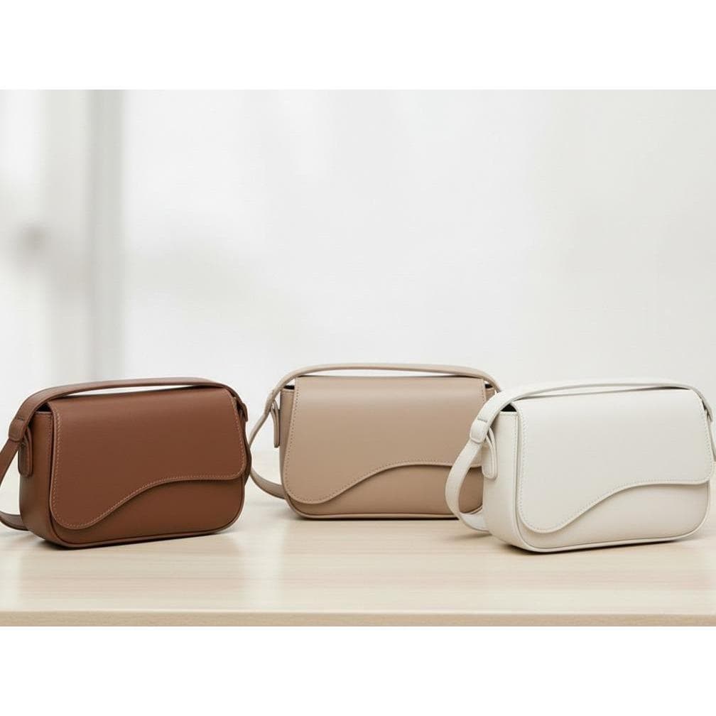 Kit 3 Bolsa Feminina Compacta Moderna de Ombro Elegante E Versátil Alça Regulável
