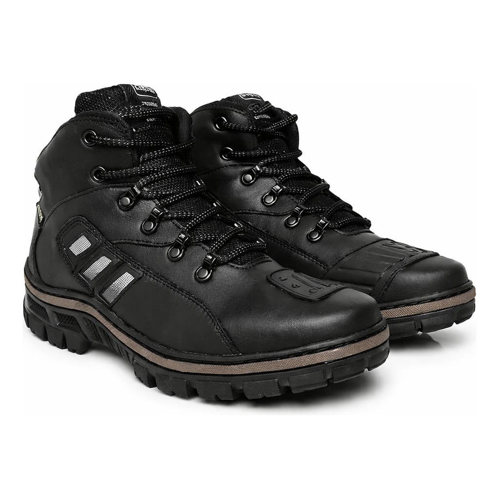 Bota Motociclista Masculina Couro Ecológico Premium 16100
