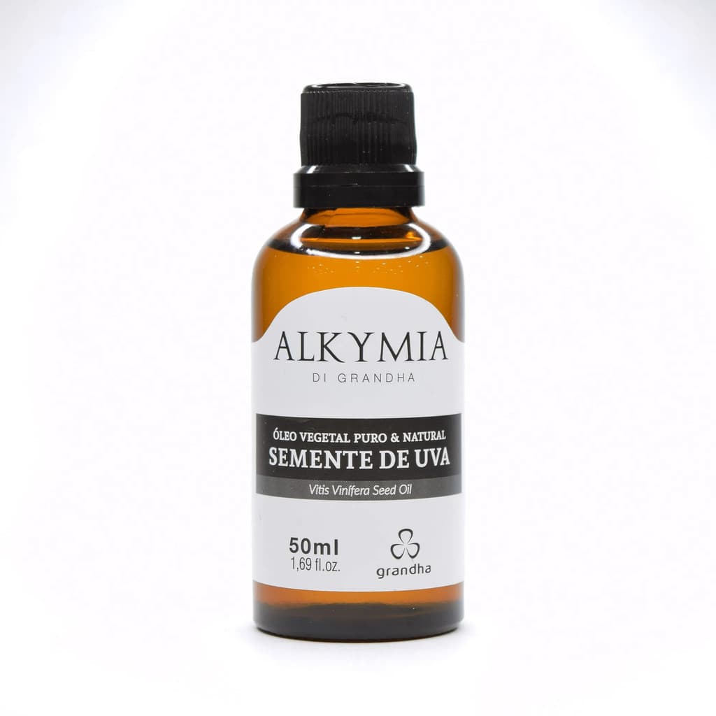 Óleo Vegetal Puro e Natural de Semente de Uva 50ml Anticaspa Ômega 6 e 9 Vitamina E