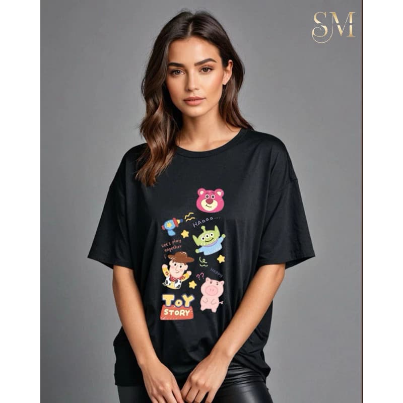 Camiseta Toy Story Estilo Fofo - Woody, Porquinho e Alien | Unissex Algodão - Criativa Estilosa - TAM: 2 ao G5