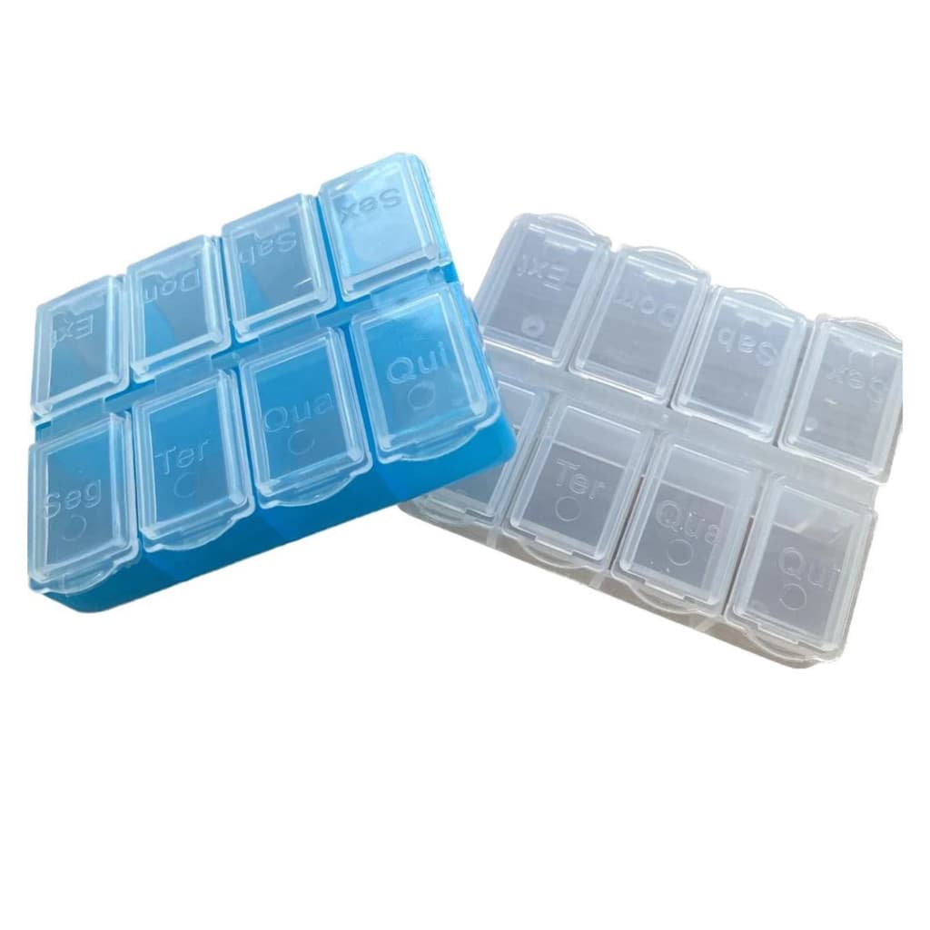 Porta Comprimido, Organizador De Remédios Semanal Caixa 7 dias - Plasnorthon