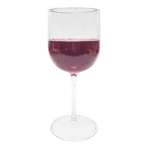 Kit 6 Taças De Vinho 340 Ml Acrílico Vermelho - Lsc Toys Transparente