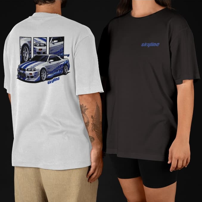 Camiseta Skyline Brian O Conner Estampada Unissex Velozes e Furiosos Streetwear