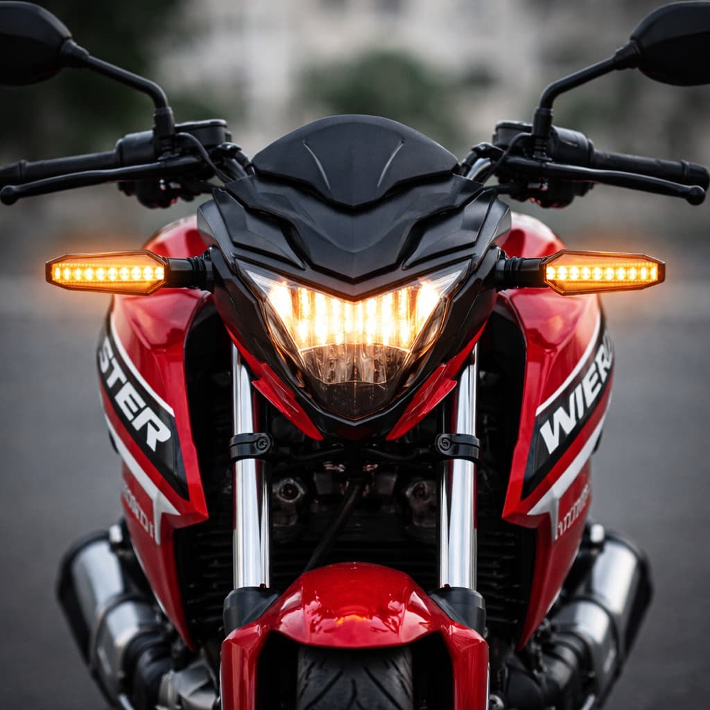 4 Pisca LED Sequencial Moto Universal Seta Dinâmica Branco Quente Twister CB 250 CB300 Fazer Titan