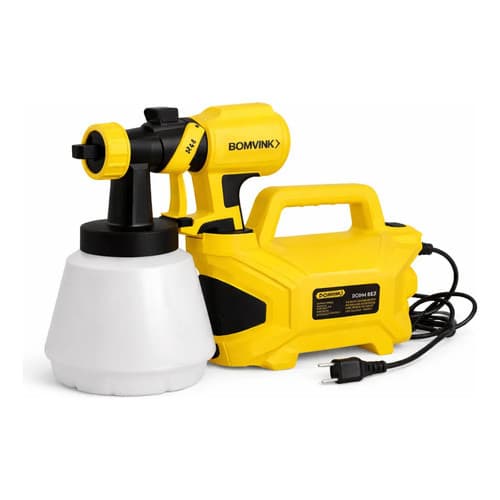 Pistola De Pintura Pulverizadora Elétrica 800w 1300ml 38000 rpm 800w Amarelo 127/220v