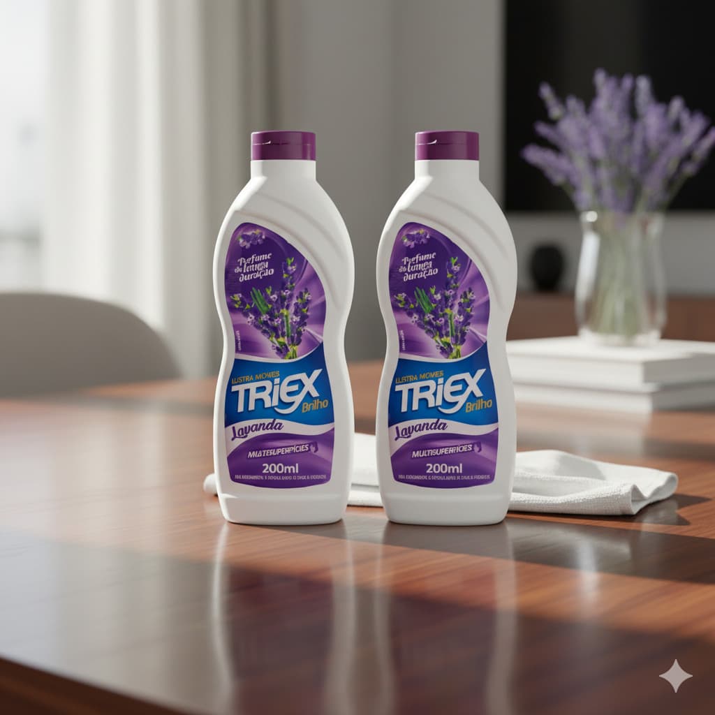 Kit 2 Lustra Móveis Triex Lavanda ou Jasmim 200ml - Brilho Intenso e Perfume Duradouro