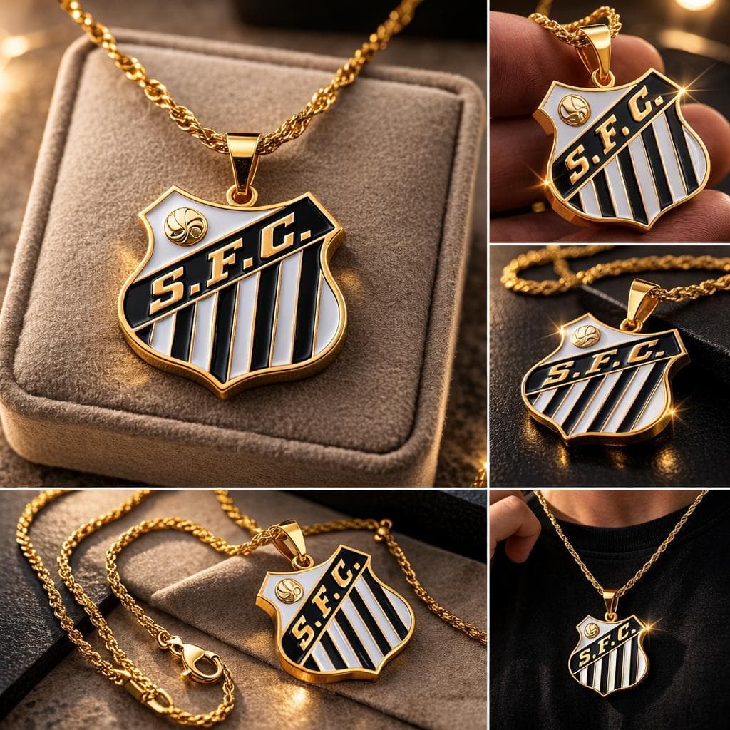 Colar Escudo Santos Futebol Clube