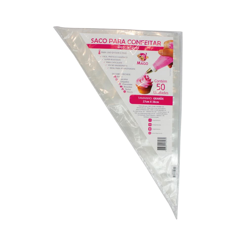 kit Saco Confeitar G com 150 unidades