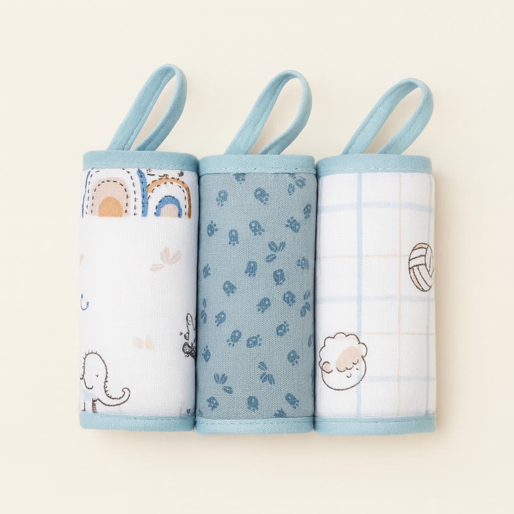 3 Panos de Boca Infantil Soft Premium 100% Algodão com Prendedor 32x32 cm Dino Esporte