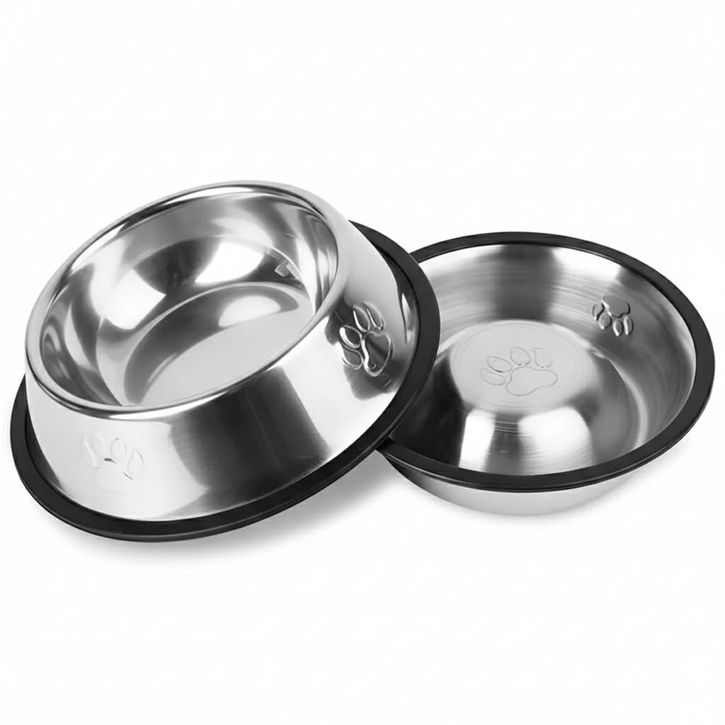 Comedouro Bebedouro Pet Inox Antiderrapante Para Cães e Gatos - 710ml - Resistente e Higiênico