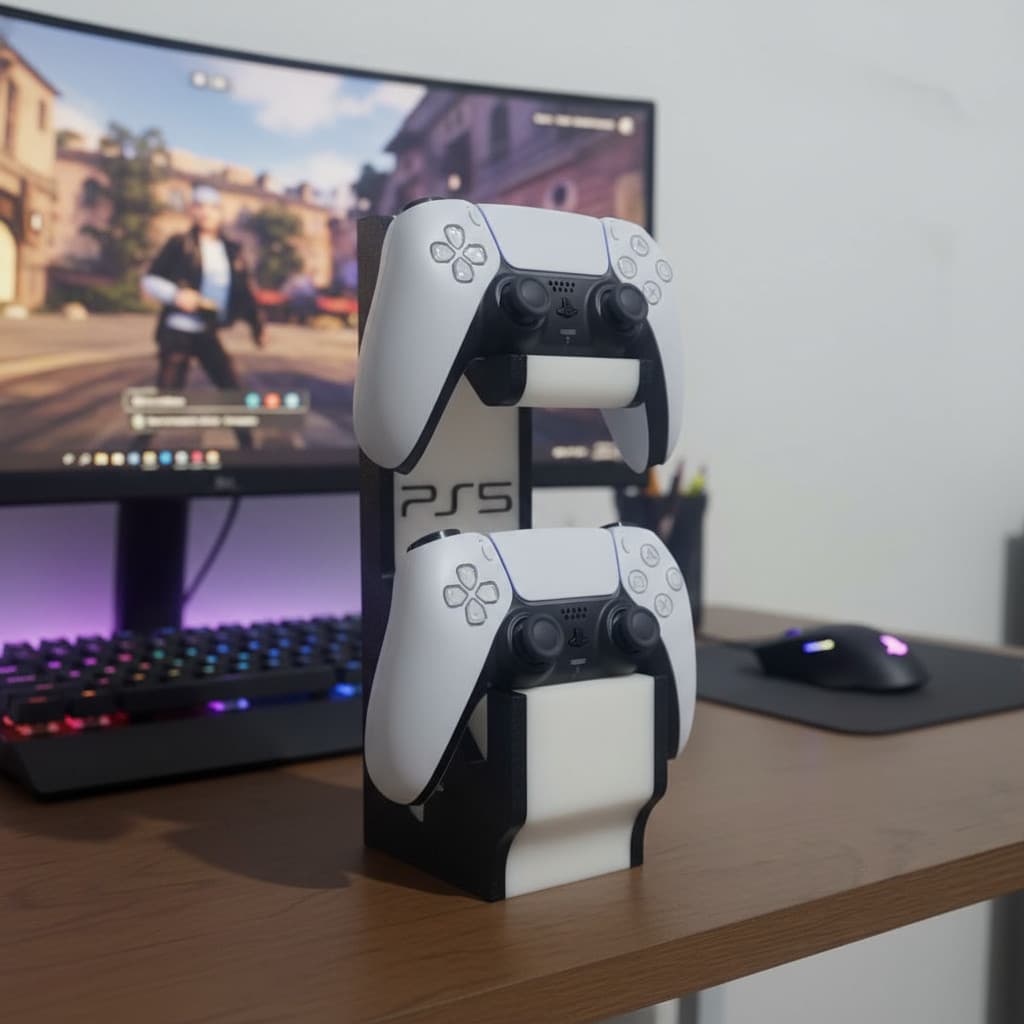 Suporte 2 controle ps5 e ps4 compativel playstation organizador
