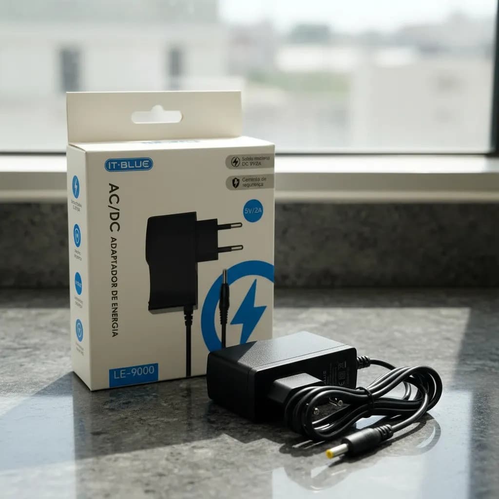Fonte Carregador Bivolt 5v 2a Plug P4 Fino 4.0*1.7