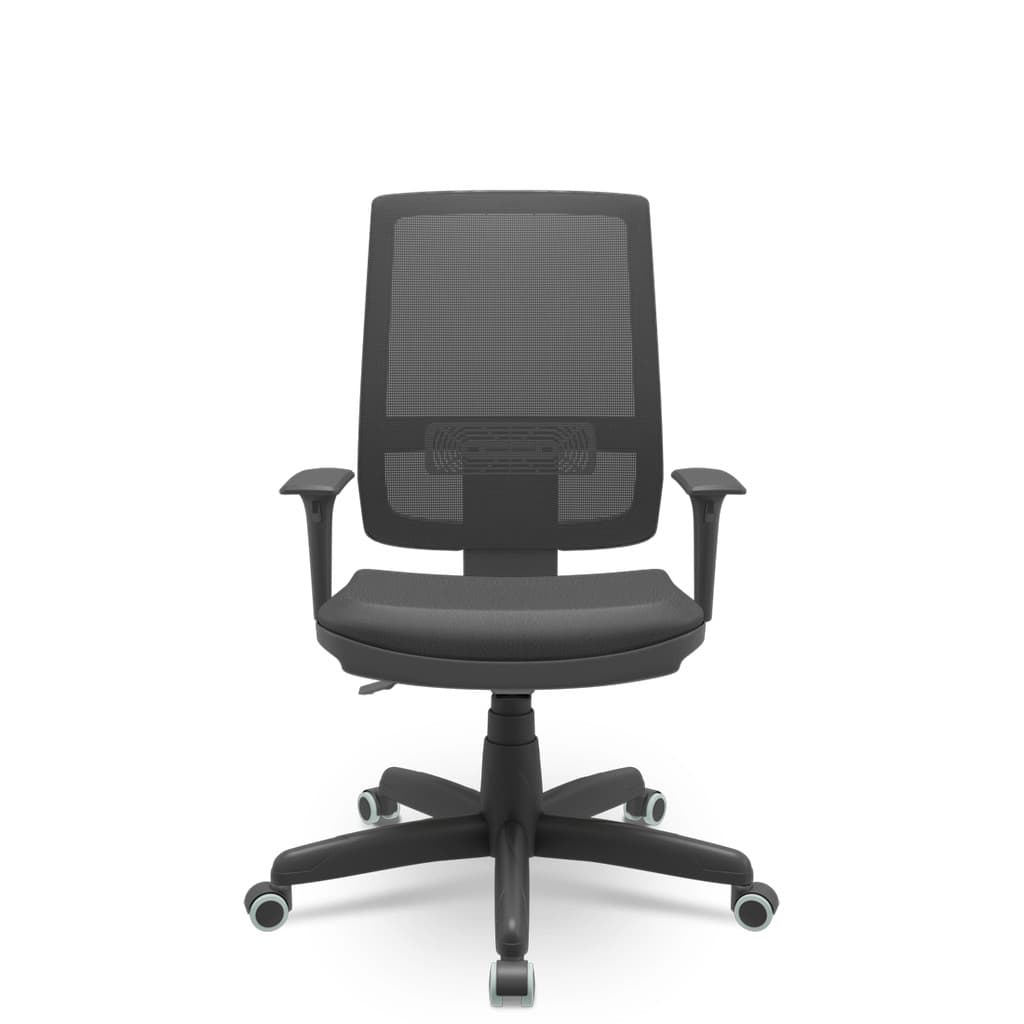 Cadeira Brizza Regulavel PP Backplax Plaxmetal Ergonômica Garantia Longa NR17 Rodizios Anti-risco