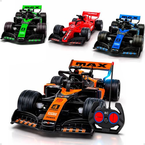 Carrinho de Controle Remoto F1 Recarregável De Drift Sem Fumaça e Luz LED Carro de Alta Velocidade