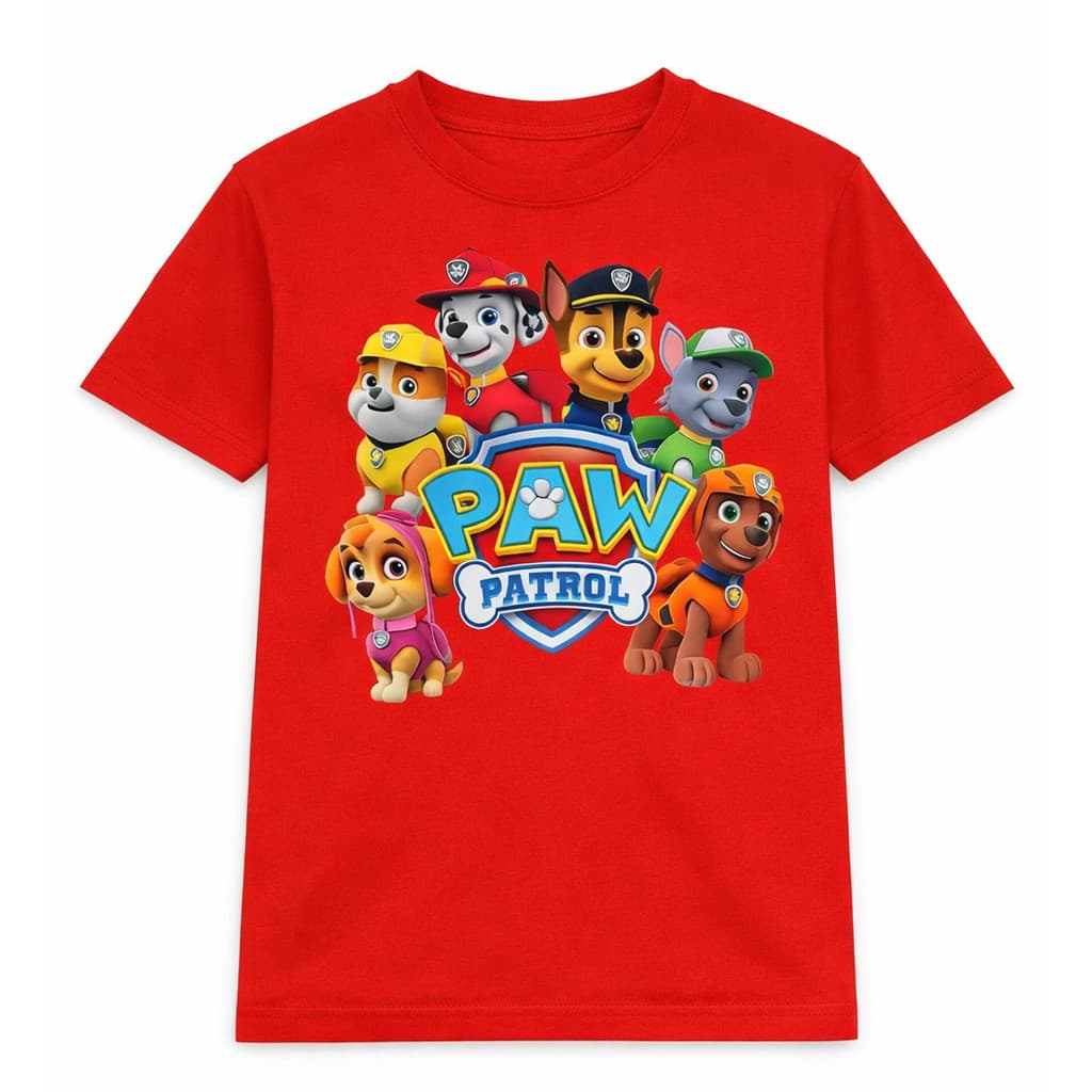 Camiseta Infantil Patrullha Canina do 2 ao 16 Infantil Camisa 100% Algodão