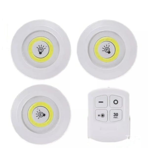9/12/15 Pcs Lampada Luminaria Led Spot Sem Fio Controle Remoto Luz LED.