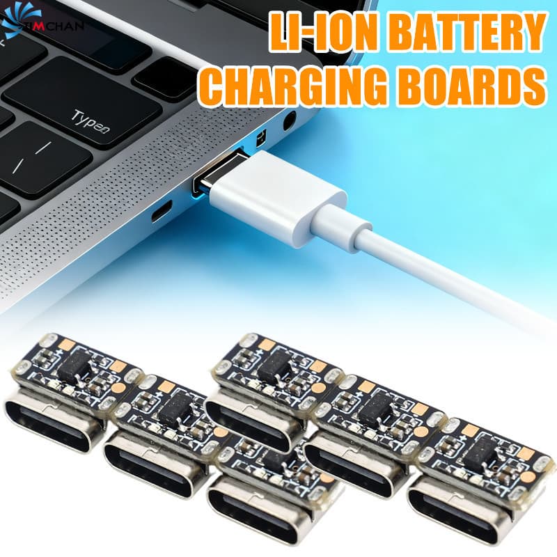 [Brilhante] Mini Placa De Carregamento De Bateria De Íon-Lítio De 5-1 Unidade-Alimentação De Teclado De Entrada C-Com Co