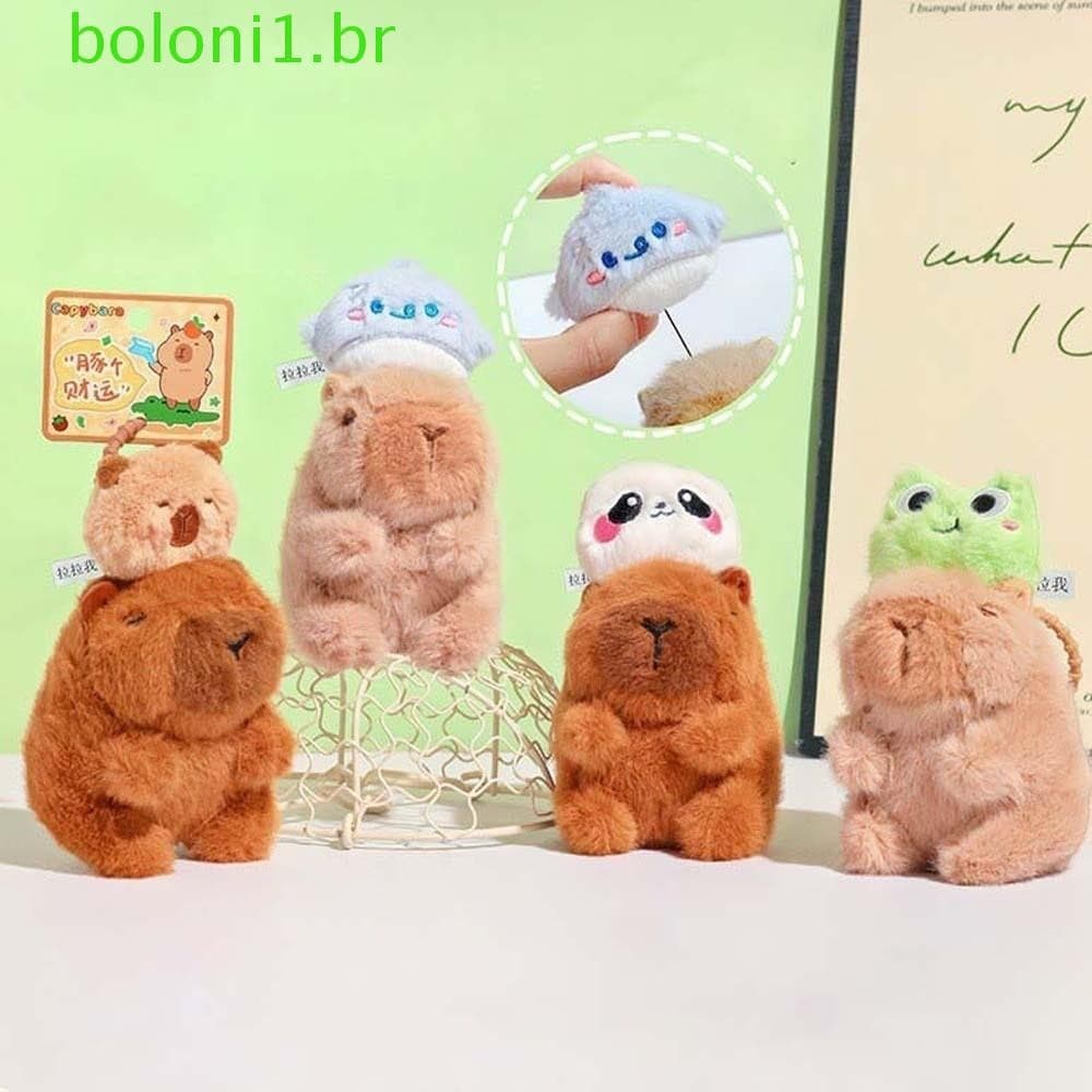 BOLONI Pingente De Animal De Pelúcia , Bonecas De Capivara De Corda De Puxar Macias E Engraçadas , Chaveiro Panda Cartoo