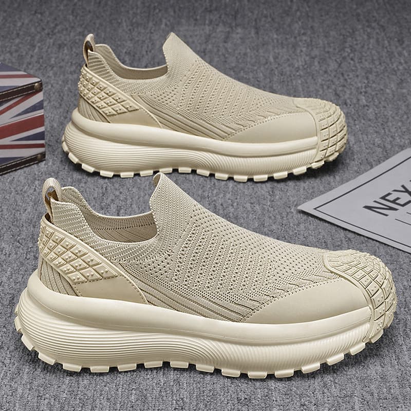2025 sapatos masculinos estilo Casual respirável voando tecido malha estilo fino sapatos únicos masculinos juventude des