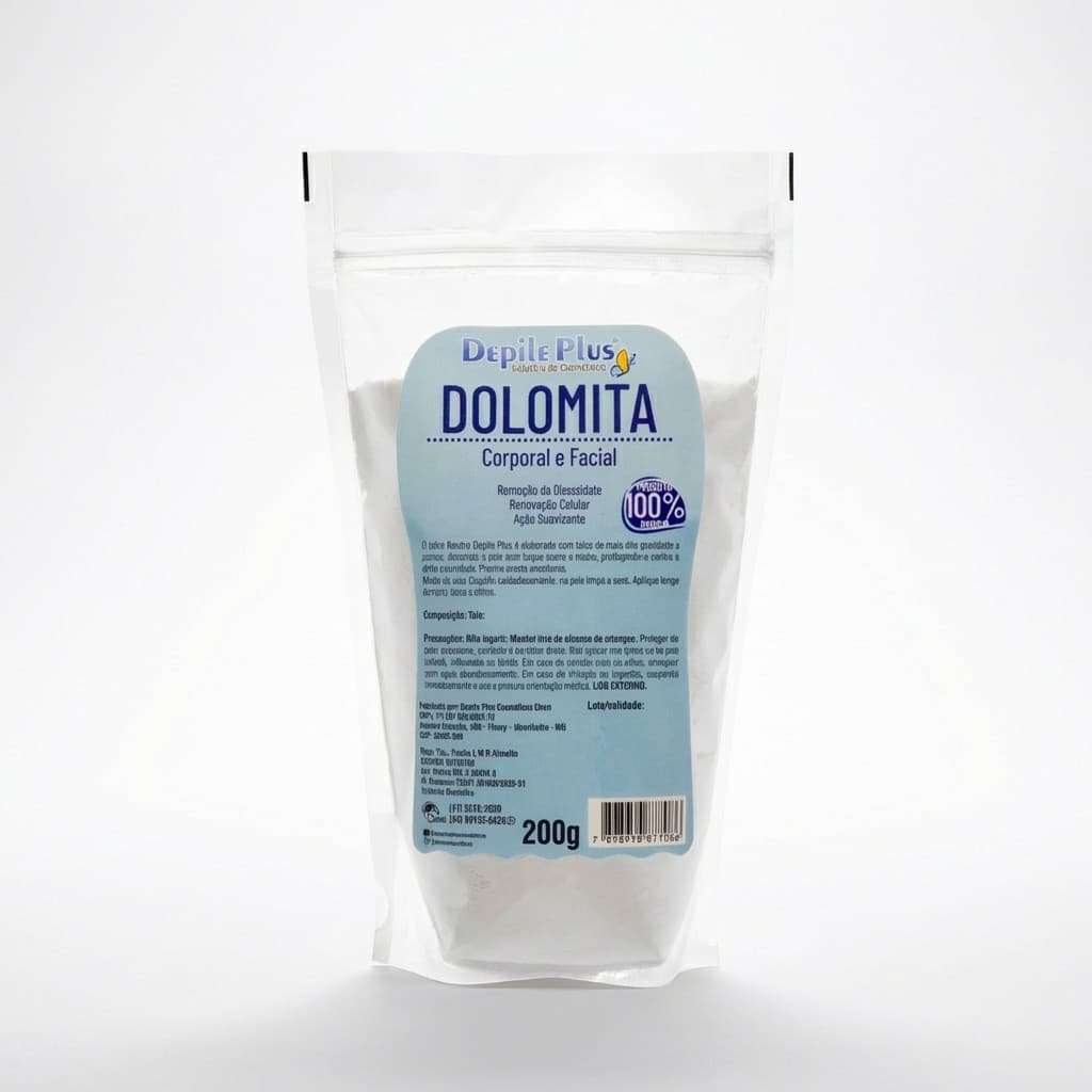 Talco Corporal e Facial em Pó Dolomita Depile Plus 200g