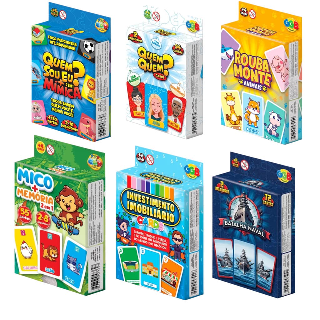 Jogos de mesa Batalha Naval Mico Quem é Quem e mais GGB