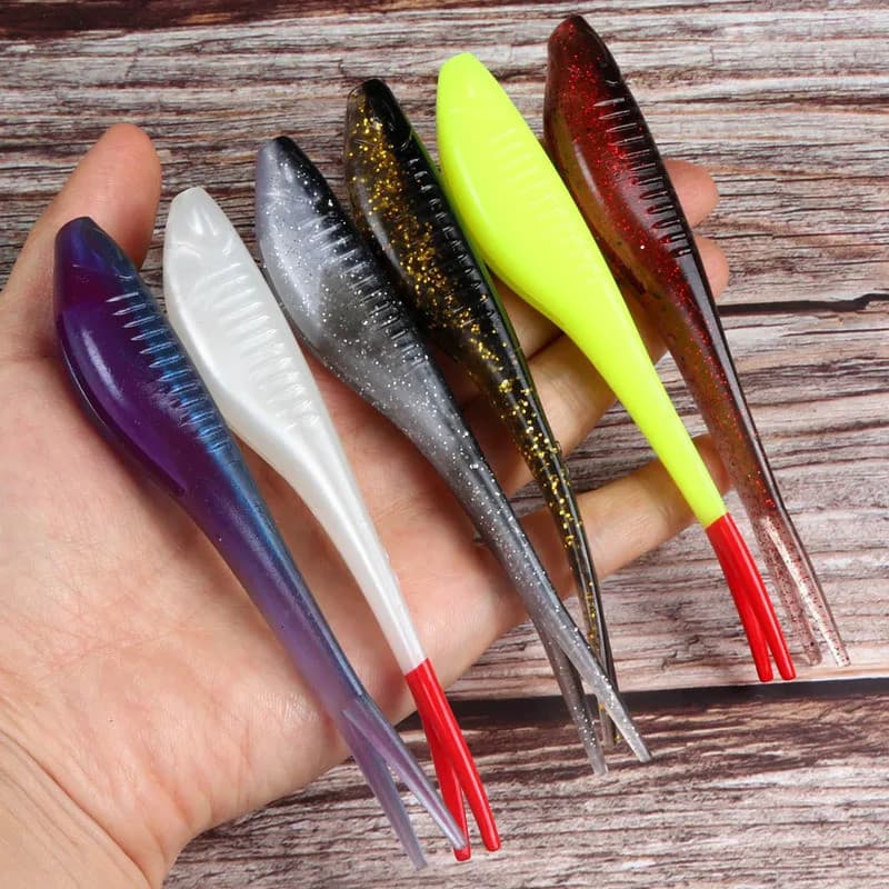 JOHNCOO 5 peças Isca Macia Flutuante 12cm 10g Drop Shot para Pesca, Iscas Artificiais, Leurre Souple, Iscas Walk the Dog