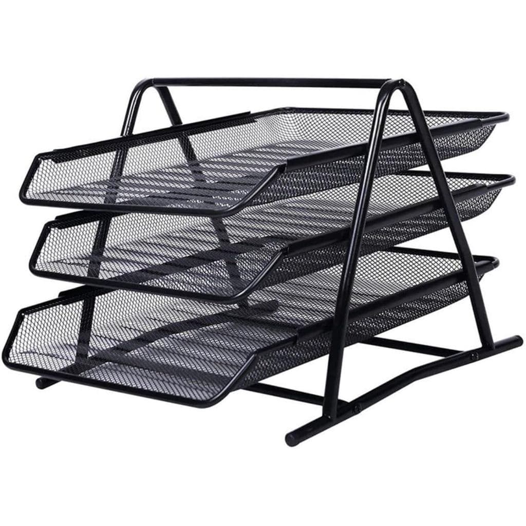 Organizador de Mesa Triplo Metal Caixa Correspondência